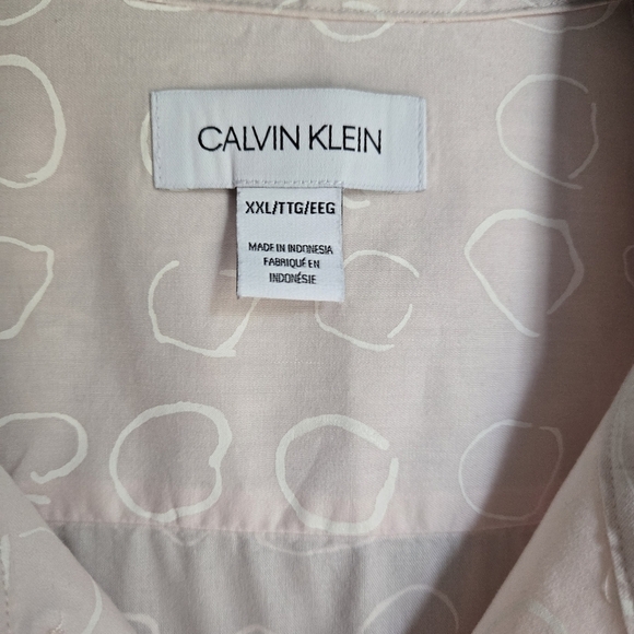 Calvin Klein Light Pink Circle Pattern Shirt XXL - Picture 3 of 5